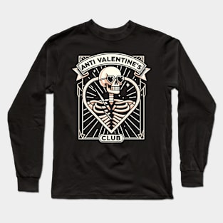 Anti Valentine’s Club - Art Deco Aesthetics Long Sleeve T-Shirt